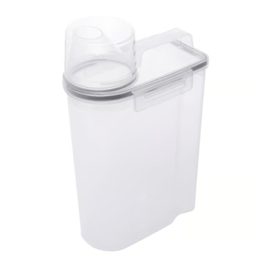 Kit 4 Potes Herméticos Porta Mantimento com Copo Medidor 2,5 Litros