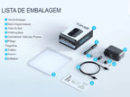 Bomba Elétrica Portátil para Bicicleta com Medidor de Pressão Digital